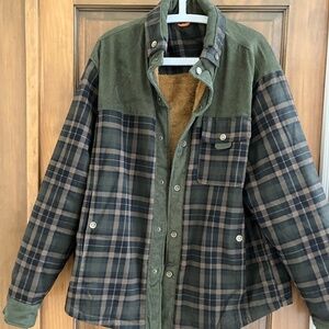 flannel jacket with warm interior